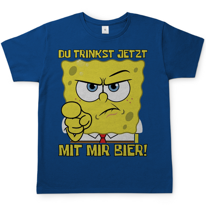 Du trinkst jetzt mit mir Bier - Herren T-Shirt Royal Blue