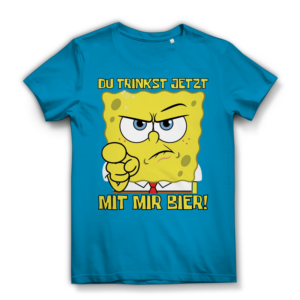 Du trinkst jetzt mit mir Bier - Damen Premium Bio T-Shirt Atoll