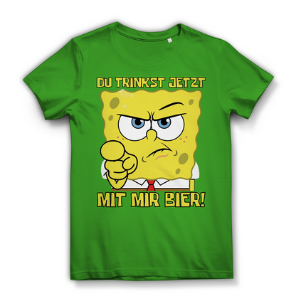 Du trinkst jetzt mit mir Bier - Damen Premium Bio T-Shirt Real Green