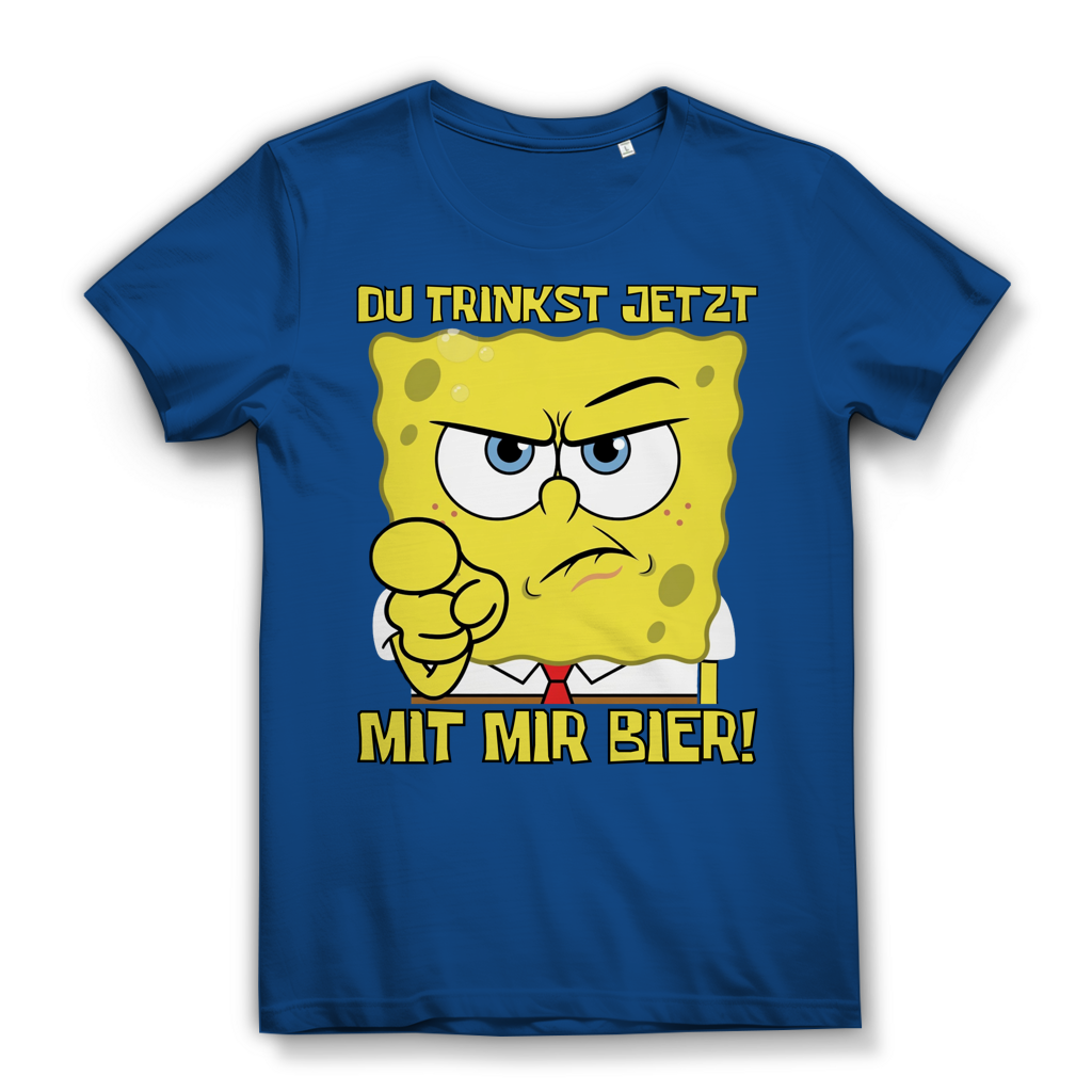 Du trinkst jetzt mit mir Bier - Damen Premium Bio T-Shirt Royal Blue