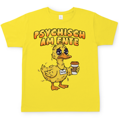 Psychisch am Ente - Herren T-Shirt Solar Yellow
