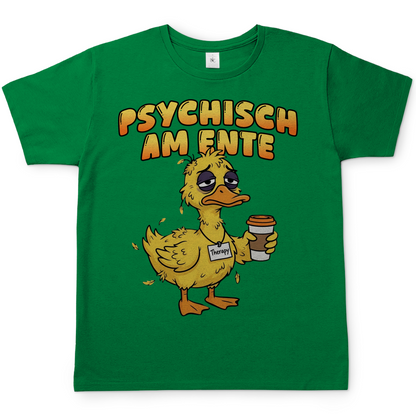 Psychisch am Ente - Herren T-Shirt Kelly Green