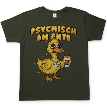 Psychisch am Ente - Herren T-Shirt Urban Khaki