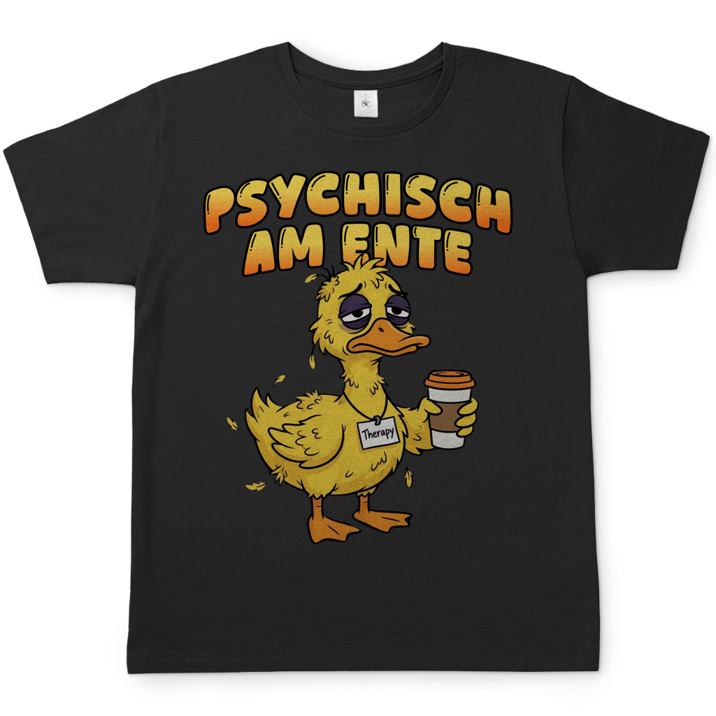 Psychisch am Ente - Herren T-Shirt Black