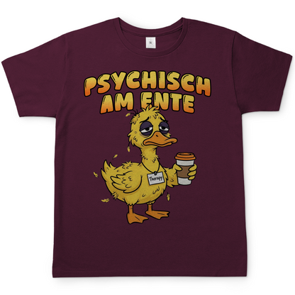 Psychisch am Ente - Herren T-Shirt Burgundy