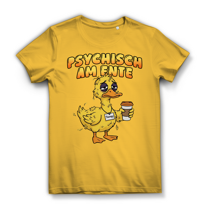Psychisch am Ente - Damen Premium Bio T-Shirt Gold