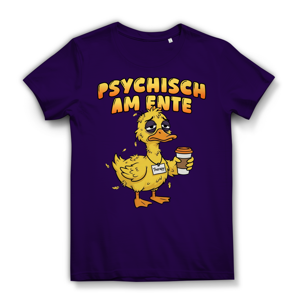 Psychisch am Ente - Damen Premium Bio T-Shirt Urban Purple