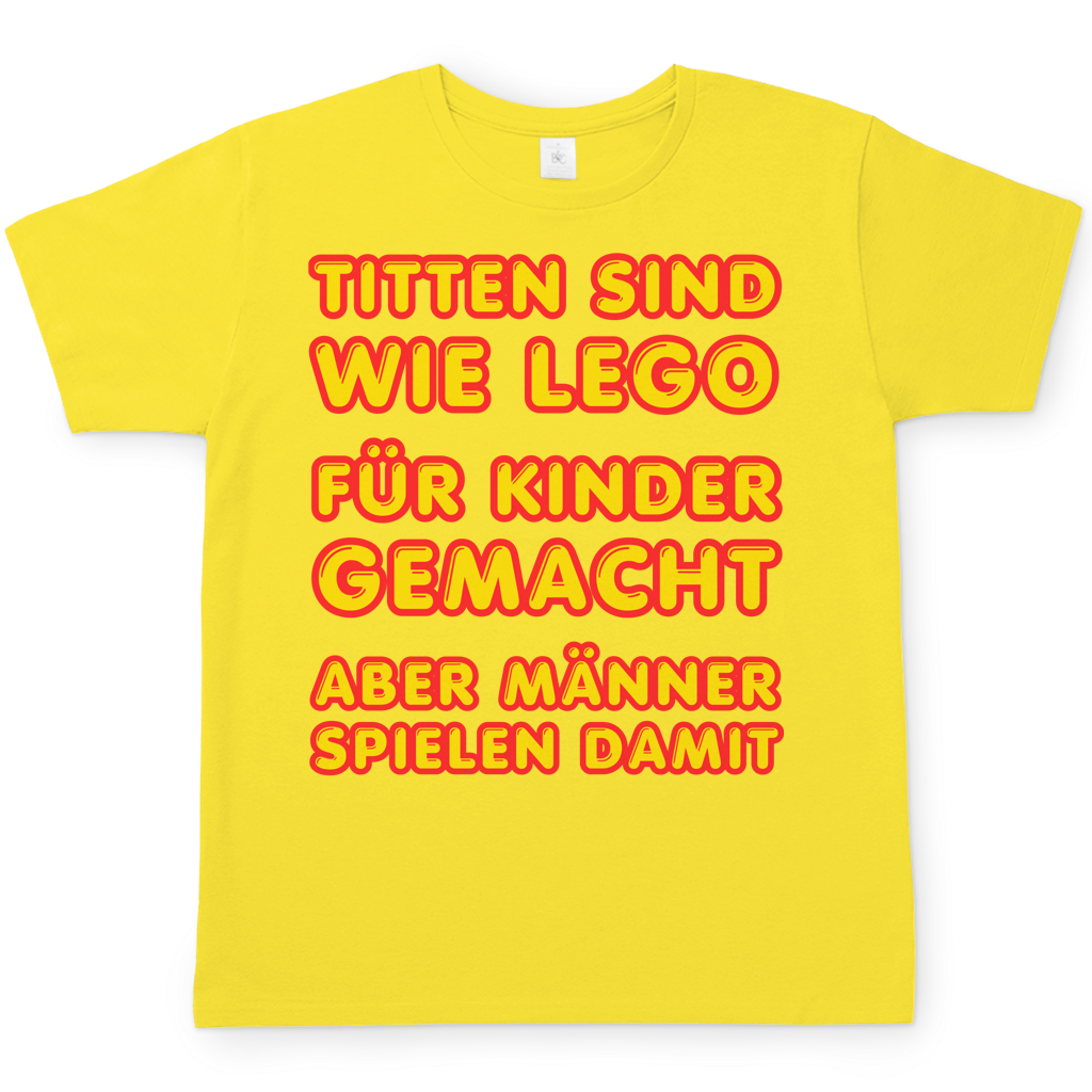 Titten sind wie Lego - Herren T-Shirt Solar Yellow