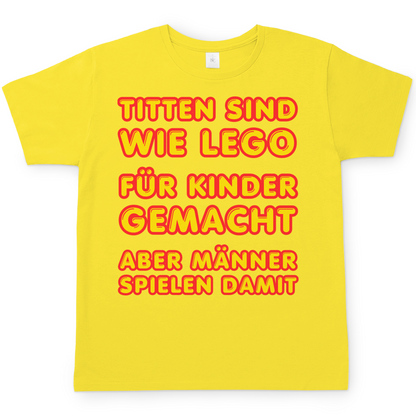 Titten sind wie Lego - Herren T-Shirt Solar Yellow