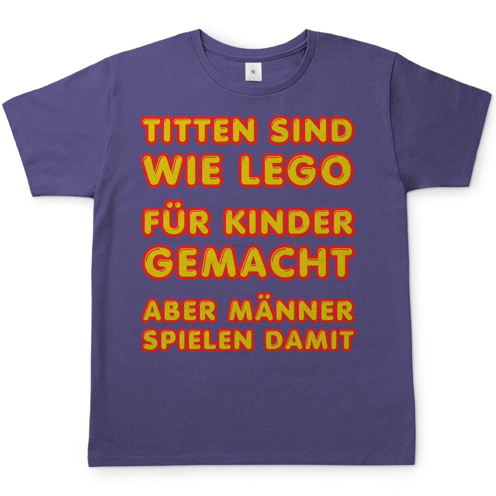 Titten sind wie Lego - Herren T-Shirt Millennial Lilac