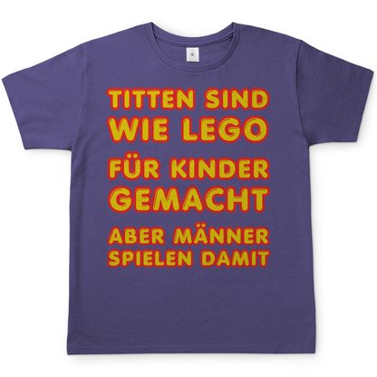 Titten sind wie Lego - Herren T-Shirt Millennial Lilac