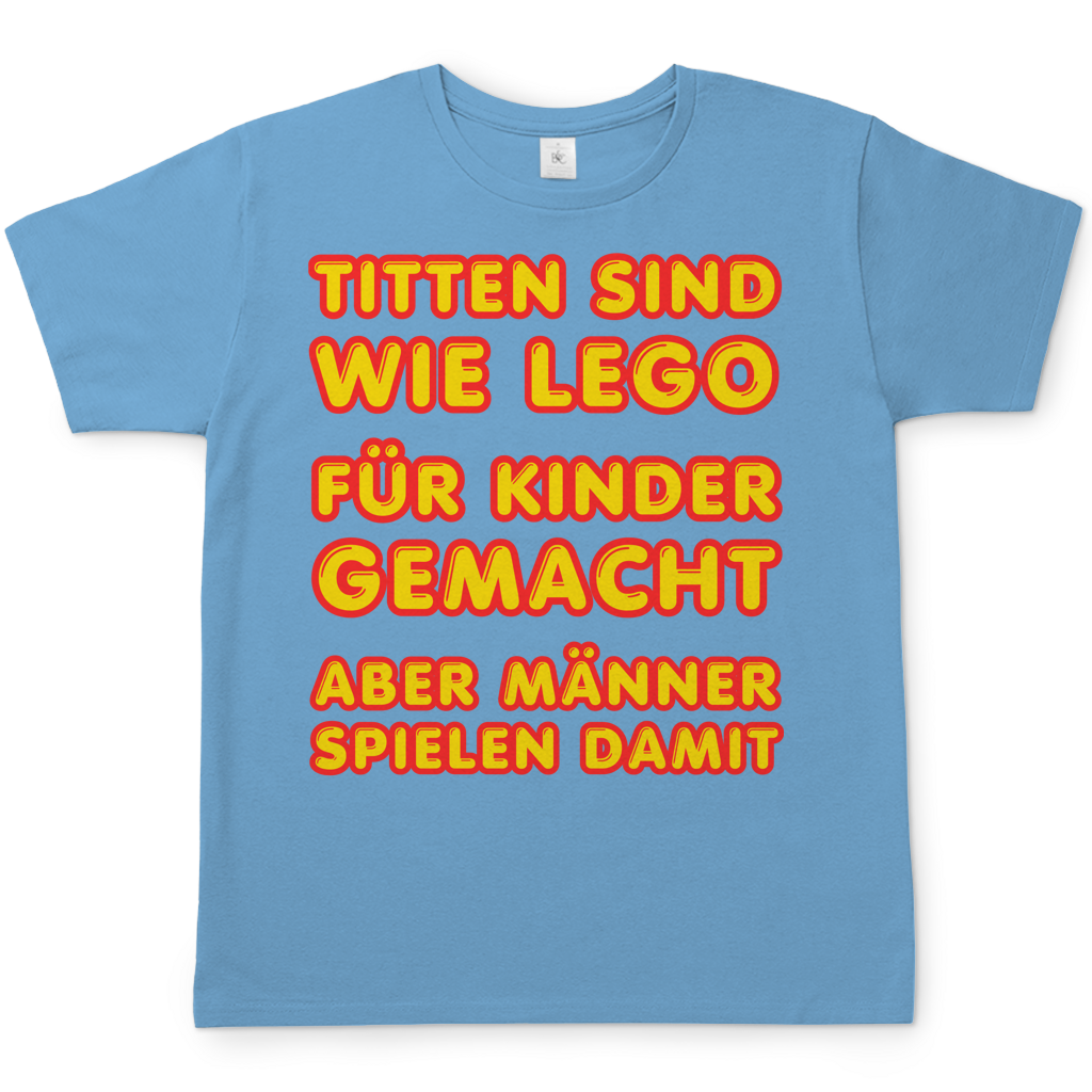 Titten sind wie Lego - Herren T-Shirt Sky Blue