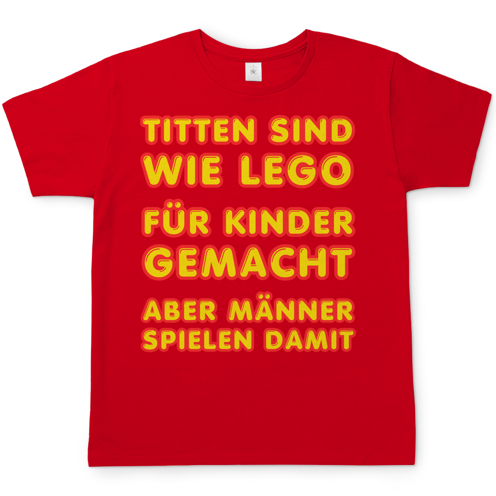 Titten sind wie Lego - Herren T-Shirt Red
