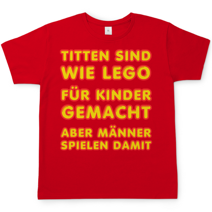 Titten sind wie Lego - Herren T-Shirt Red