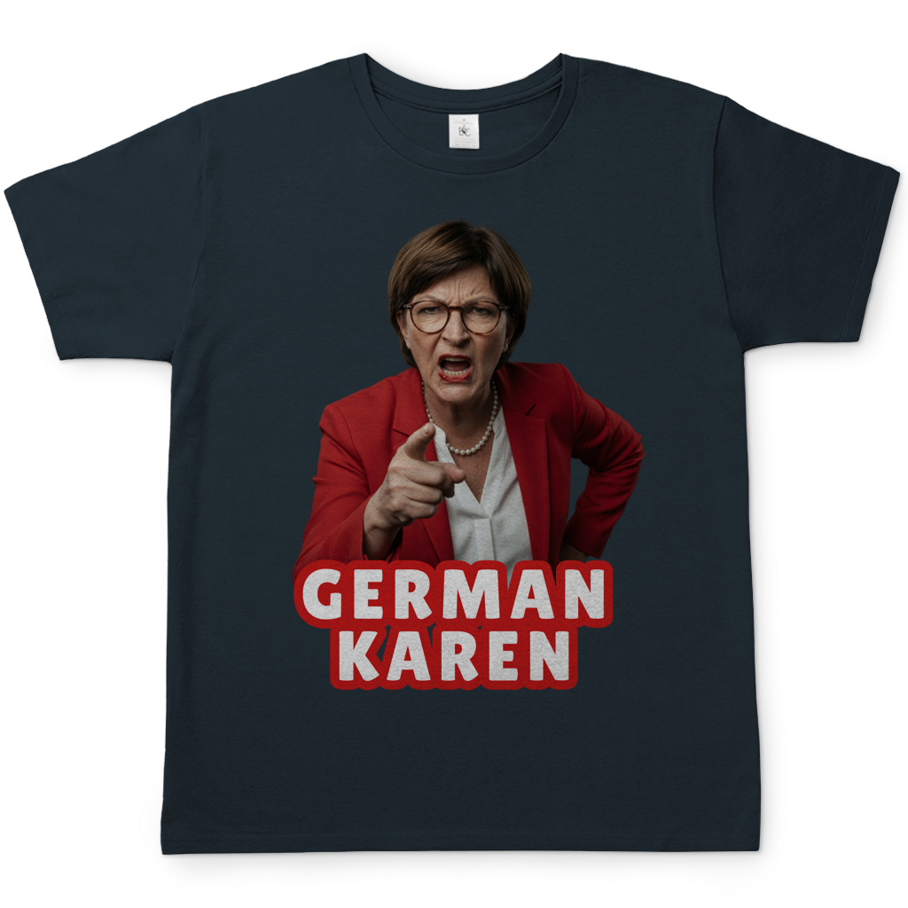 German Karen Esken - Herren T-Shirt Dark Grey Solid