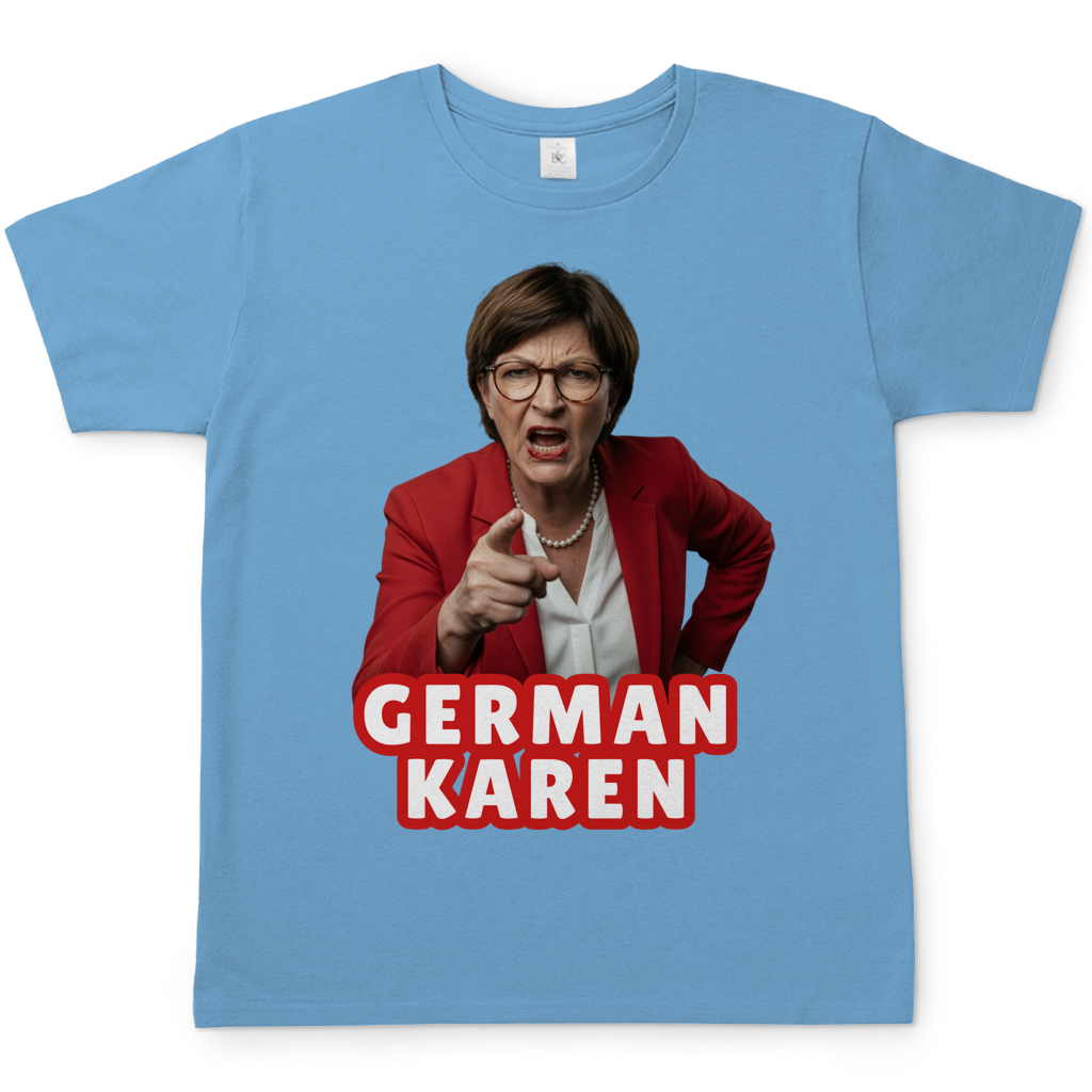German Karen Esken - Herren T-Shirt Sky Blue