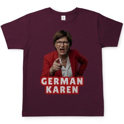 German Karen Esken - Herren T-Shirt Burgundy