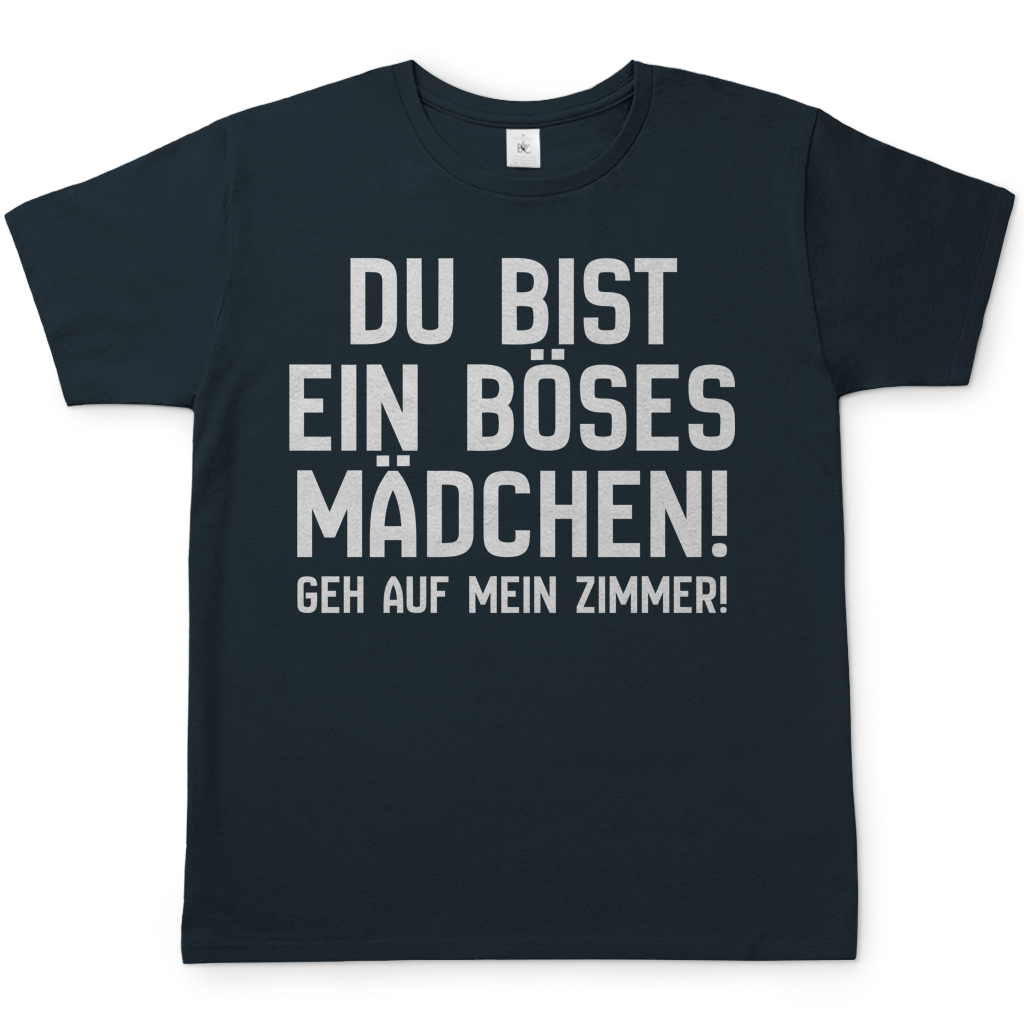 Du bist ein böses Mädchen! Geh auf mein Zimmer! - Herren T-Shirt Dark Grey Solid