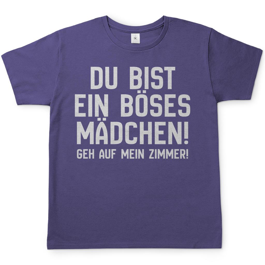 Du bist ein böses Mädchen! Geh auf mein Zimmer! - Herren T-Shirt Millennial Lilac