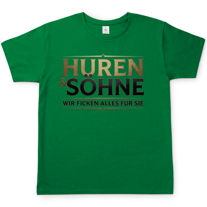 Huren &amp; Söhne wir ficken alles für Sie - Herren T-Shirt Kelly Green
