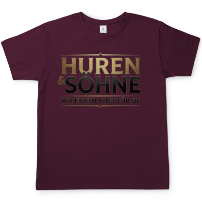 Huren &amp; Söhne wir ficken alles für Sie - Herren T-Shirt Burgundy