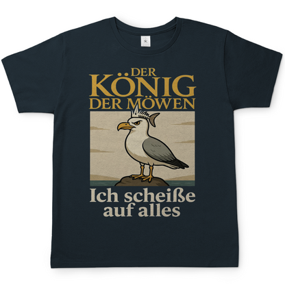 Der König der Möwen ich scheiße auf alles - Herren T-Shirt Dark Grey Solid
