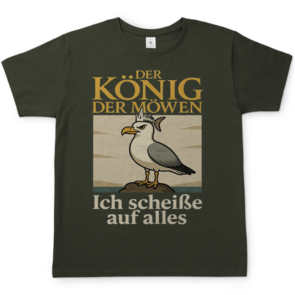 Der König der Möwen ich scheiße auf alles - Herren T-Shirt Urban Khaki