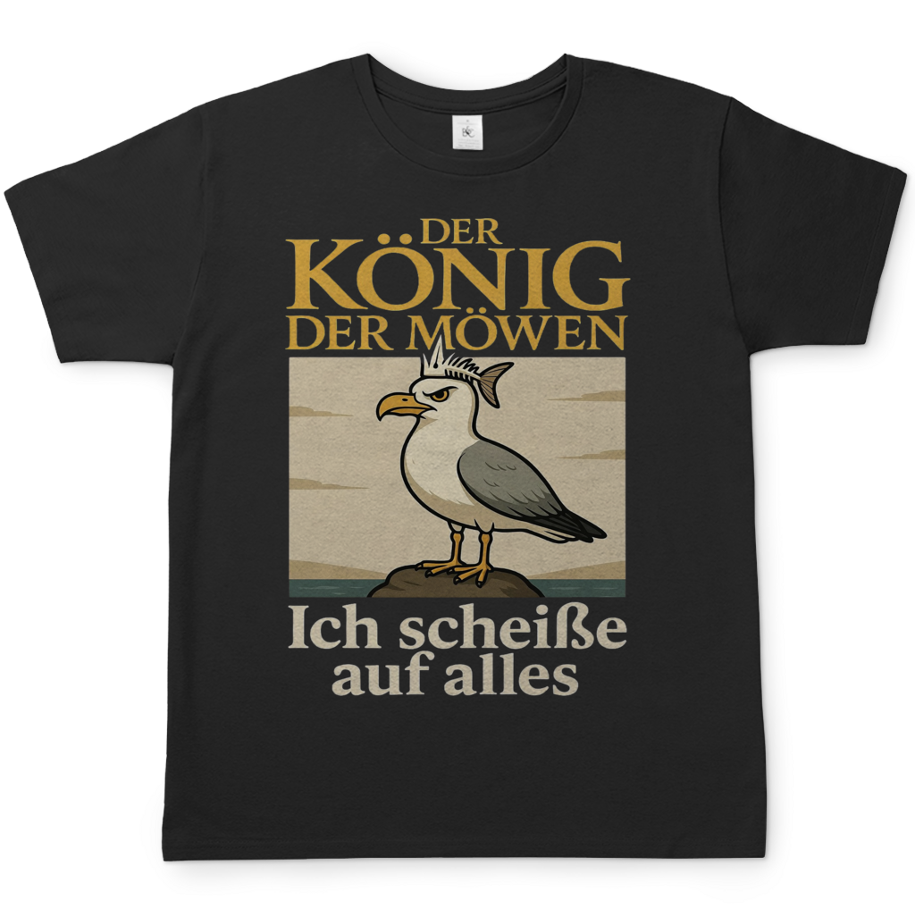 Der König der Möwen ich scheiße auf alles - Herren T-Shirt Black