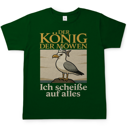 Der König der Möwen ich scheiße auf alles - Herren T-Shirt Bottle Green