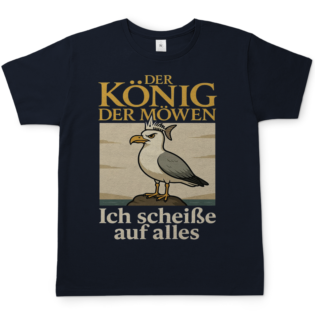 Der König der Möwen ich scheiße auf alles - Herren T-Shirt Navy