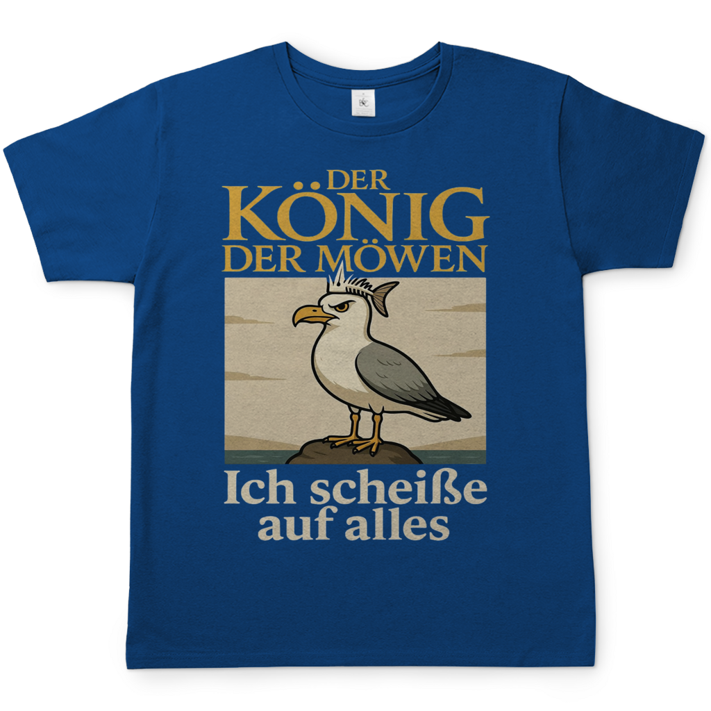 Der König der Möwen ich scheiße auf alles - Herren T-Shirt Royal Blue