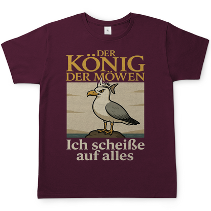 Der König der Möwen ich scheiße auf alles - Herren T-Shirt Burgundy