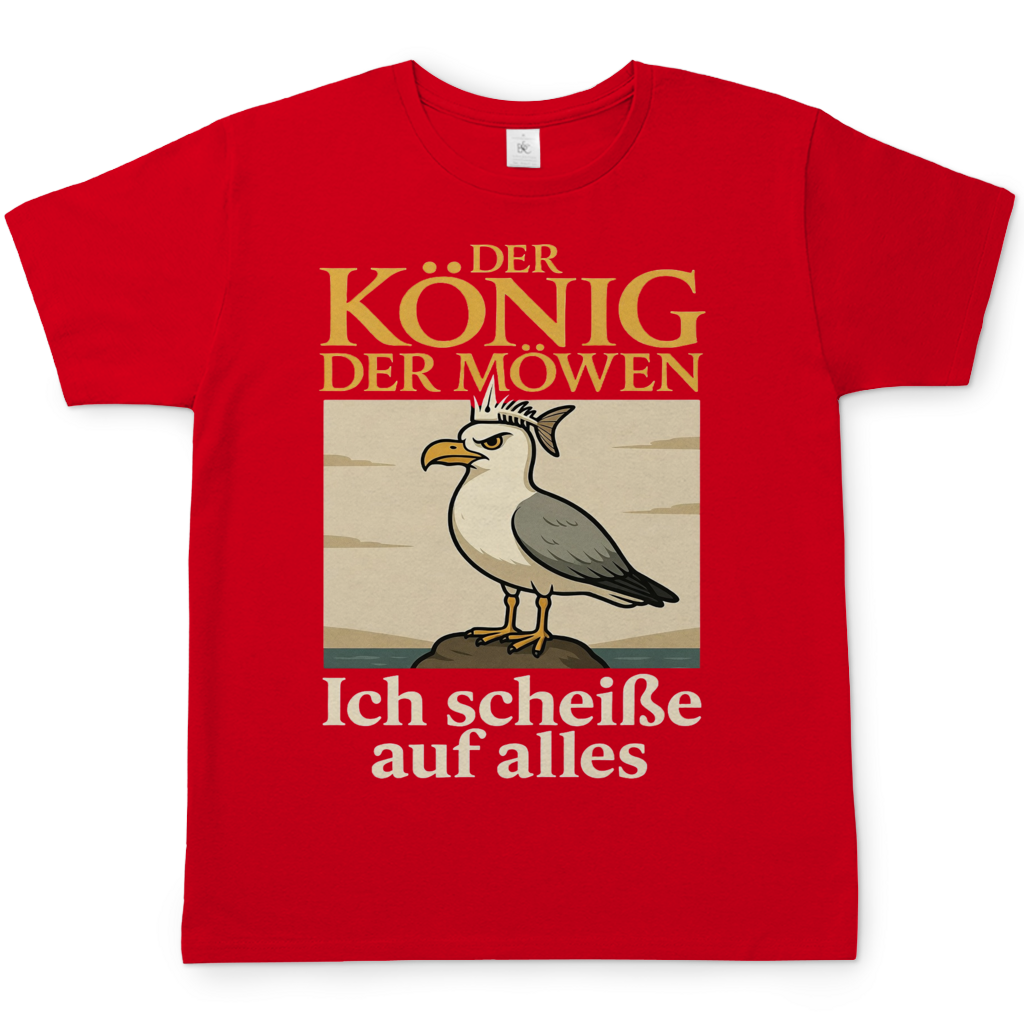 Der König der Möwen ich scheiße auf alles - Herren T-Shirt Red