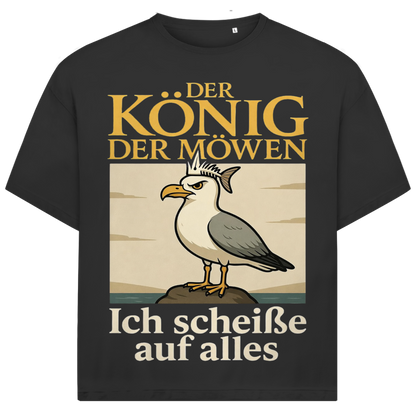 Der König der Möwen ich scheiße auf alles - Jack and Jones Oversize T-Shirt Black
