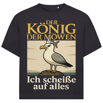 Der König der Möwen ich scheiße auf alles - Jack and Jones Oversize T-Shirt Asphalt