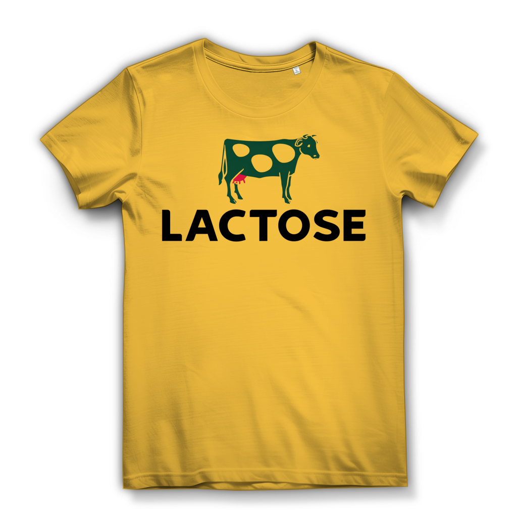 LACTOSE - Damen Premium Bio T-Shirt Gold