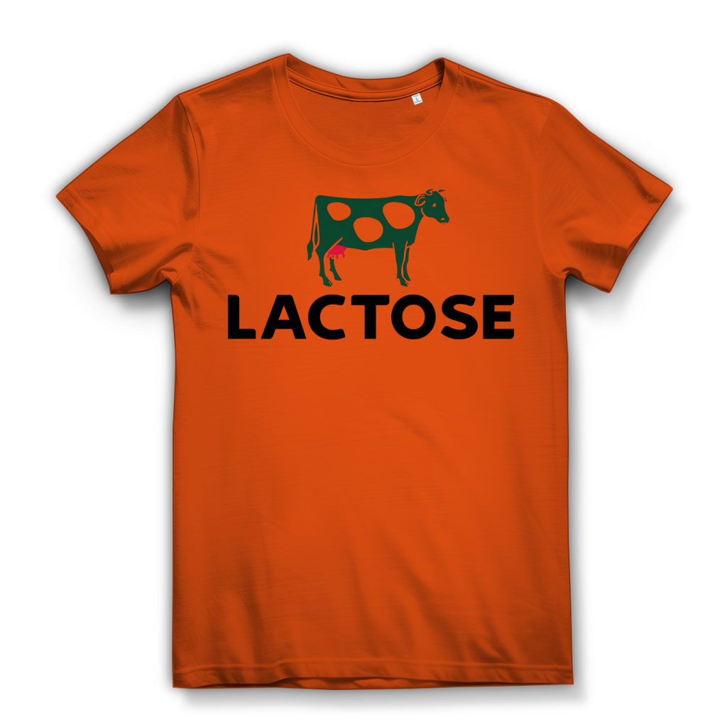 LACTOSE - Damen Premium Bio T-Shirt Orange