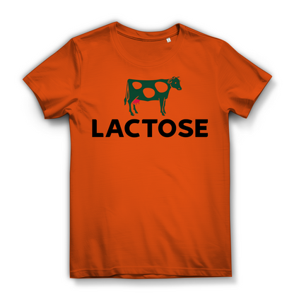 LACTOSE - Damen Premium Bio T-Shirt Orange