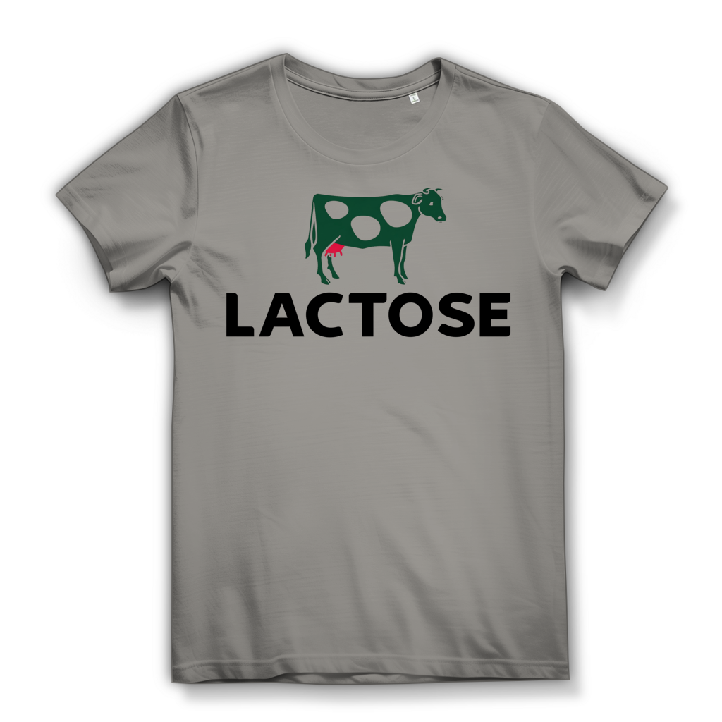 LACTOSE - Damen Premium Bio T-Shirt Light Grey