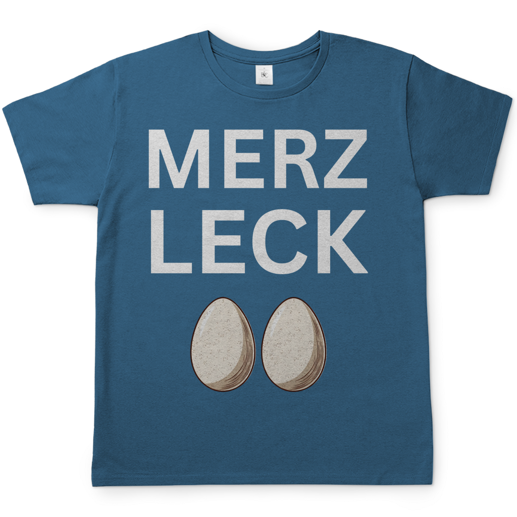 Merz leck Eier - Herren T-Shirt Stone Blue