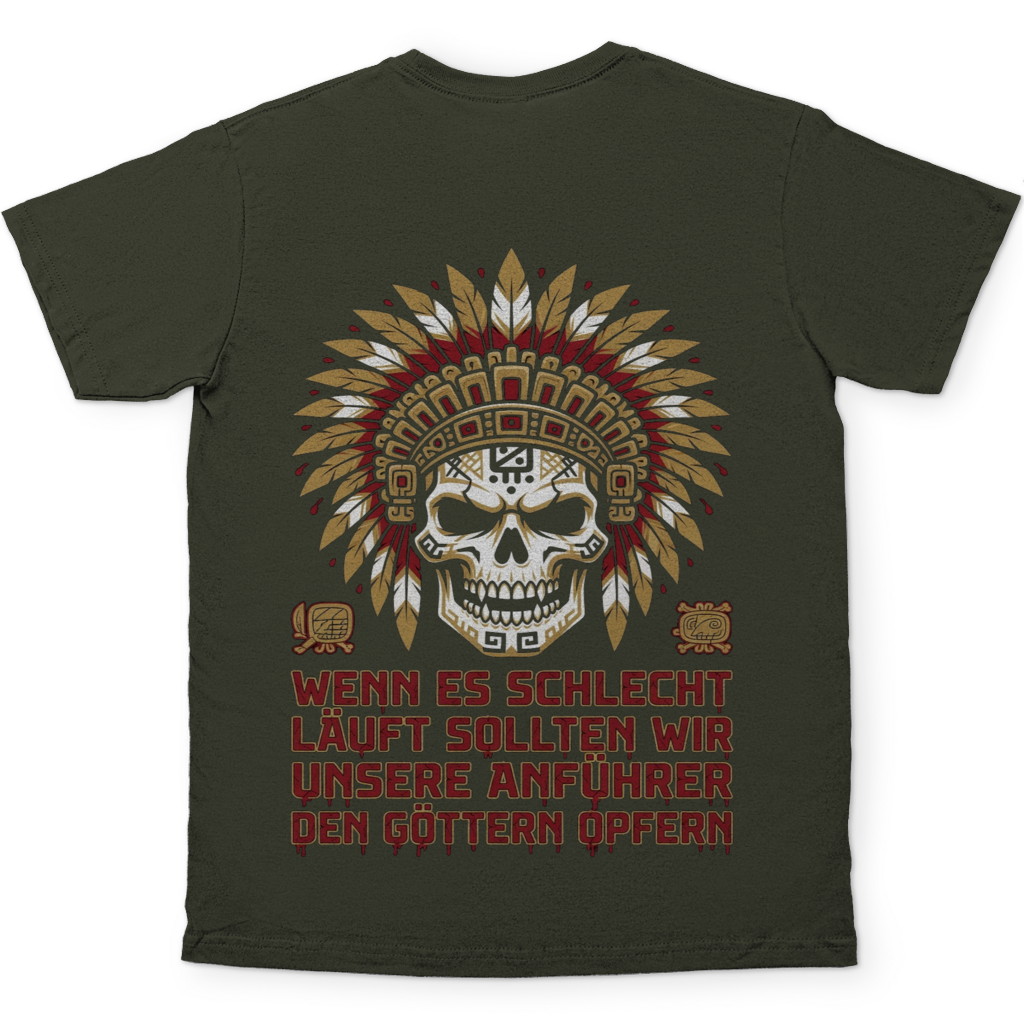 Wenn es schlecht läuft sollten wir unsere Anführer opfern - Herren T-Shirt Urban Khaki