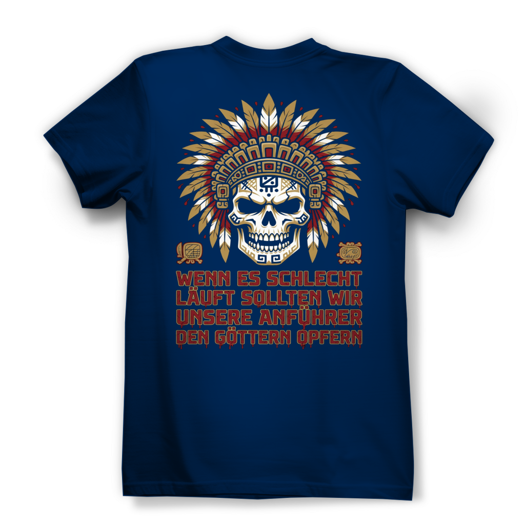 Wenn es schlecht läuft sollten wir unsere Anführer opfern - Damen Premium Bio T-Shirt Navy