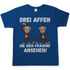 Drei Affen die sich fragend ansehen! - Herren T-Shirt Royal Blue