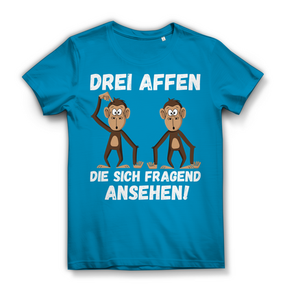 Drei Affen die sich fragend ansehen! - Damen Premium Bio T-Shirt Atoll