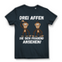 Drei Affen die sich fragend ansehen! - Damen Premium Bio T-Shirt Dark Grey