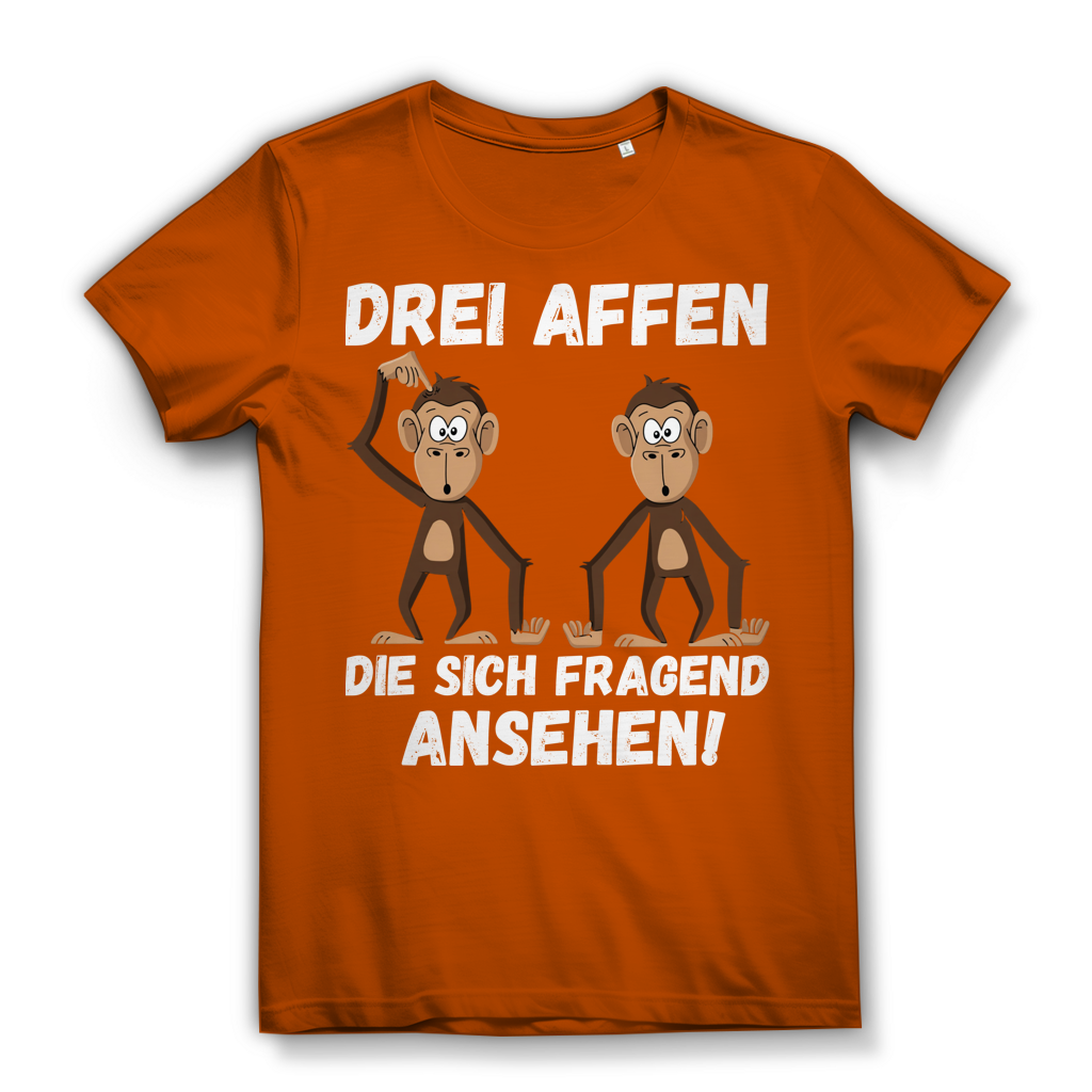 Drei Affen die sich fragend ansehen! - Damen Premium Bio T-Shirt Urban Orange