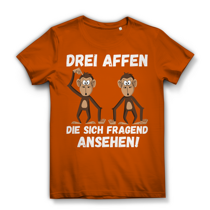 Drei Affen die sich fragend ansehen! - Damen Premium Bio T-Shirt Urban Orange