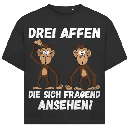 Drei Affen die sich fragend ansehen! - Jack and Jones Oversize T-Shirt Black