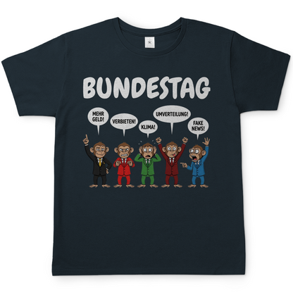 Bundestag voller Affen - Herren T-Shirt Dark Grey Solid