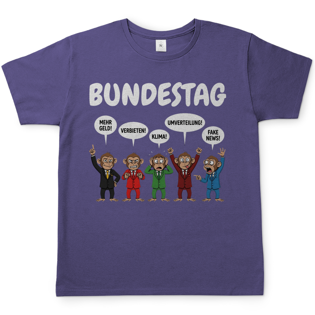 Bundestag voller Affen - Herren T-Shirt Millennial Lilac